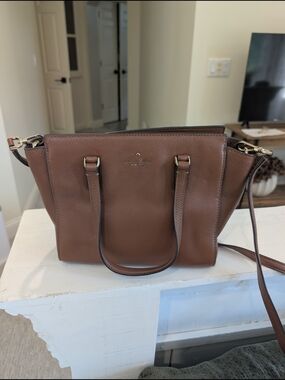 Kate Spade Jackson Medium Brown Leather Tote Bag - Structured Satchel